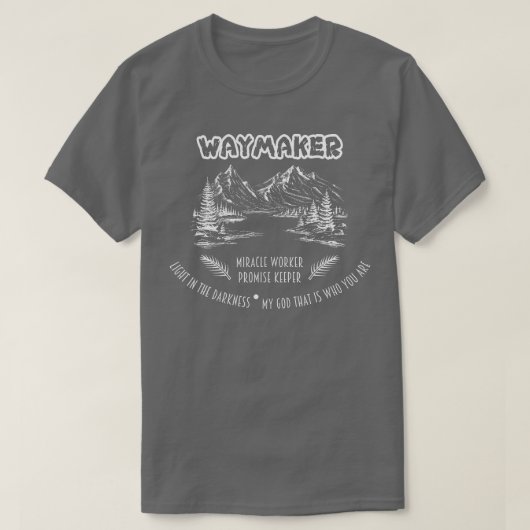 Retro Waymaker Miracle Worker Promise Keeper Mount T-Shirt (Design vorne)