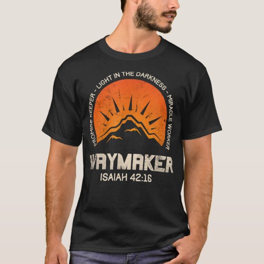 Retro Waymaker Promise Keeper Miracle Worker Chris T-Shirt (Vorderseite)