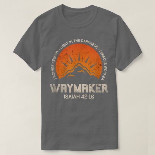Retro Waymaker Promise Keeper Miracle Worker Chris T-Shirt (Design vorne)