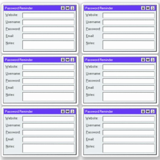 Retro Web Page Username Log Password Tracker  Aufkleber (Vorderseite)