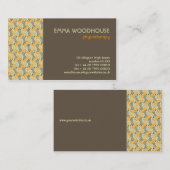 Retro! Webart:: Brown, Orange, beige Visitenkarte (Vorne/Hinten)