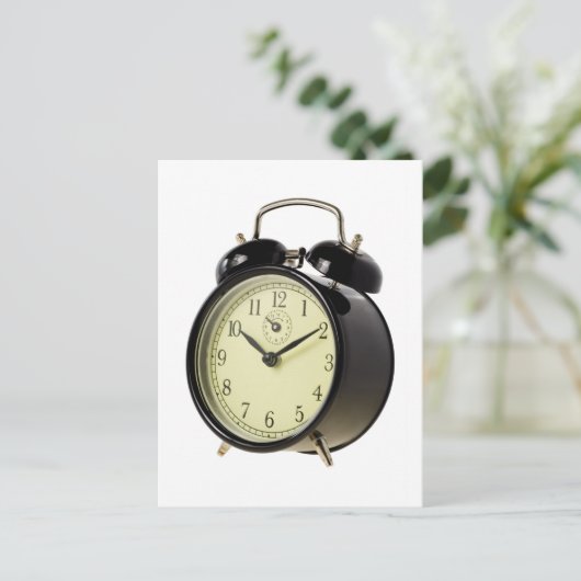 Retro Wecker Postkarte (Stehend Vorderseite)