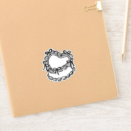 Retro Wedding Cake Aufkleber