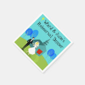 Retro Wedding Couple Probe Dinner Napkins Serviette (Ecke)