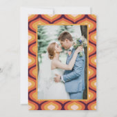 Retro Wedding Foto 70er Save the Date Einladung (Rückseite)