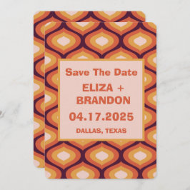 Retro Wedding Foto 70er Save the Date Einladung