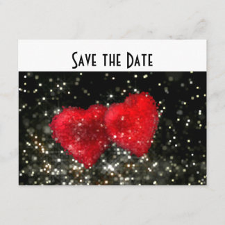 Retro Wedding Hearts Glitzer / House of Grosch Save The Date