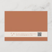 Retro Wedding Invite, Terracotta Boho Begleitkarte (Rückseite)