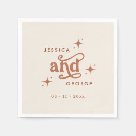 Retro Wedding, Terracotta Boho Serviette