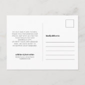 Retro Wedding Vielen Dank Foto Postkarte (Rückseite)