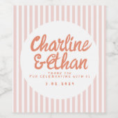 Retro Wedding Wine Label Weinetikett (Einzelnes Label)