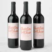 Retro Wedding Wine Label Weinetikett (Flaschen)