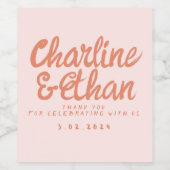 Retro Wedding Wine Label Weinetikett (Einzelnes Label)