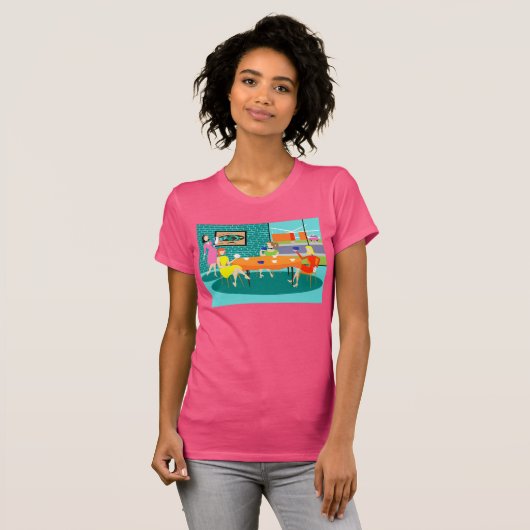 Retro Weekly Women's Card Game T - Shirt (Vorne ganz)