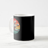 Retro Weightlifting Funny Fitness Workout Gym Capy Kaffeetasse (Vorderseite Links)