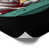 Retro Weightlifting Funny Fitness Workout Gym Capy Poster (Ecke)