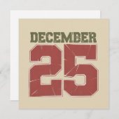 Retro Weihnachten 25 Dezember Urlaub Winter (Vorne/Hinten)