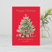 Retro Weihnachten - altmodischer Weihnachtsbaum (Stehend Vorderseite)