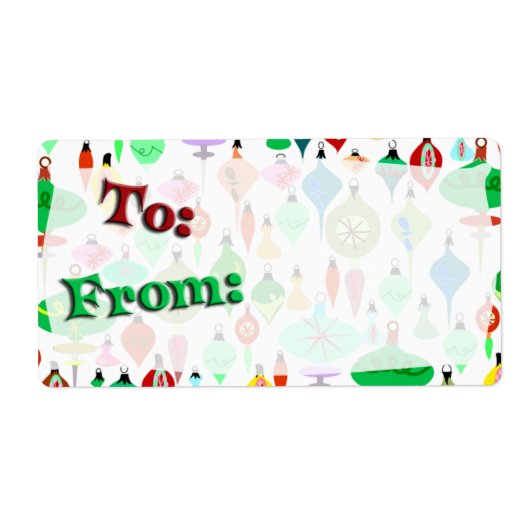 Retro Weihnachten auf Etiketten (Vorne)