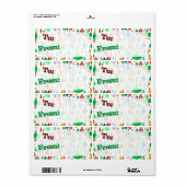 Retro Weihnachten auf Etiketten (Vorne)