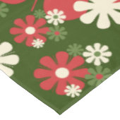 Retro Weihnachten Blume 60er 70er Floral Pattern Tischdecke (Schrägansicht)