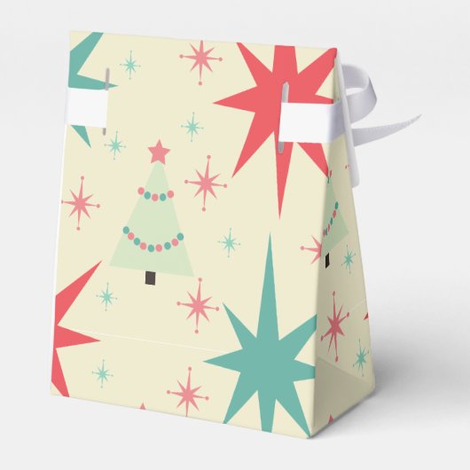 Retro-Weihnachten der 50er Jahre Geschenkschachtel (Rückseite)