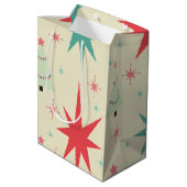 Retro-Weihnachten der 50er Jahre Mittlere Geschenktüte (Rückseite Schrägansicht)