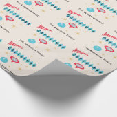 Retro-Weihnachten der 50er Jahre Personalisiert Geschenkpapier (Ecke)