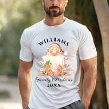 Retro Weihnachten der Familie mit Namen und Jahr