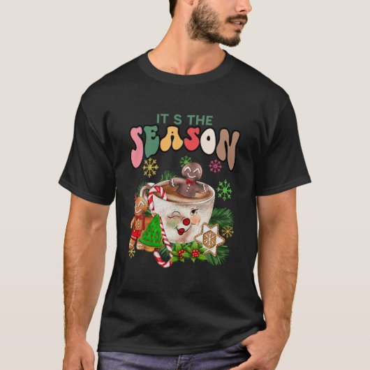 Retro Weihnachten Dies ist die Jahreszeit Weihnach T-Shirt (Vorderseite)