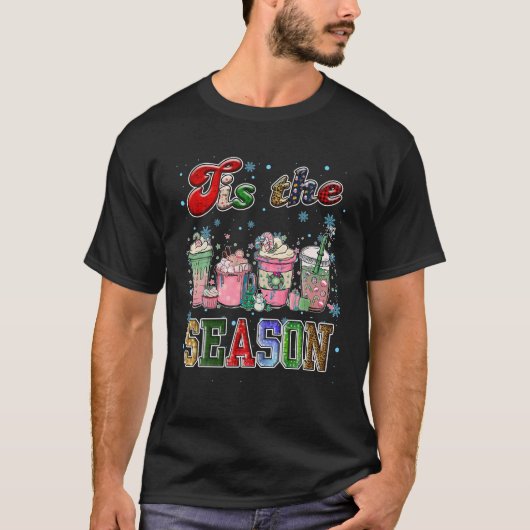 Retro Weihnachten Dies ist die Jahreszeit Weihnach T-Shirt (Vorderseite)
