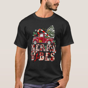 Retro Weihnachten Frohe Vibes Vintage LKW Groovy M T-Shirt