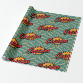 Retro Weihnachten Geschenkpapier (Ungerollt)