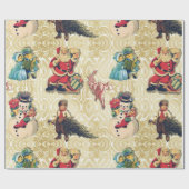 Retro Weihnachten Geschenkpapier (Flach)