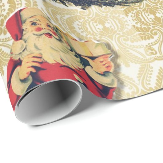Retro Weihnachten Geschenkpapier (Rolleneckpunkt)
