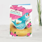 Retro Weihnachten Großmutter-Vogel (Vorderseite)