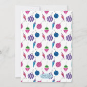 Retro Weihnachten Hand-Illustriert Cocktail Party Einladung (Rückseite)