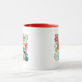 Retro Weihnachten "Holly Jolly Vibes" Zitat-Kaffee Tasse (Zentrum)
