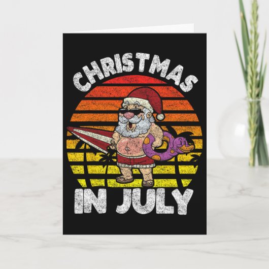 Retro Weihnachten im Juli Karte (Vorderseite)