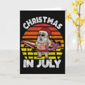 Retro Weihnachten im Juli Karte (Gelbe Blume)