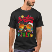 Retro Weihnachten im Juli Sonnenbrille Beach Summe T-Shirt (Vorderseite)