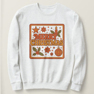 Retro-Weihnachten im Stil der 70er Jahre Sweatshirt