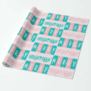 Retro-Weihnachten im Stil der Mitte des 20. Jahrhu Geschenkpapier