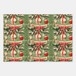 Retro Weihnachten im Vintage-Stil: Mid Century Yul Geschenkpapier Set