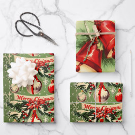 Retro Weihnachten im Vintage-Stil: Mid Century Yul Geschenkpapier Set