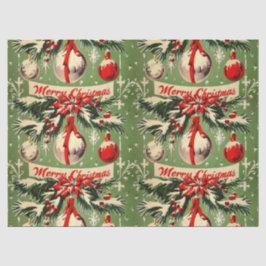 Retro-Weihnachten im Vintage-Stil: Mittleres Jahrh Seidenpapier