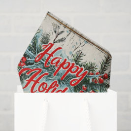 Retro Weihnachten im Vintage-Stil: Mittleres Jahrh Seidenpapier