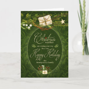 Retro Weihnachten in Deep Green und Cream gestylt