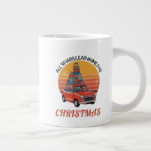 Retro Weihnachten Jumbo-Tasse (Rechts)