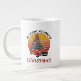 Retro Weihnachten Jumbo-Tasse